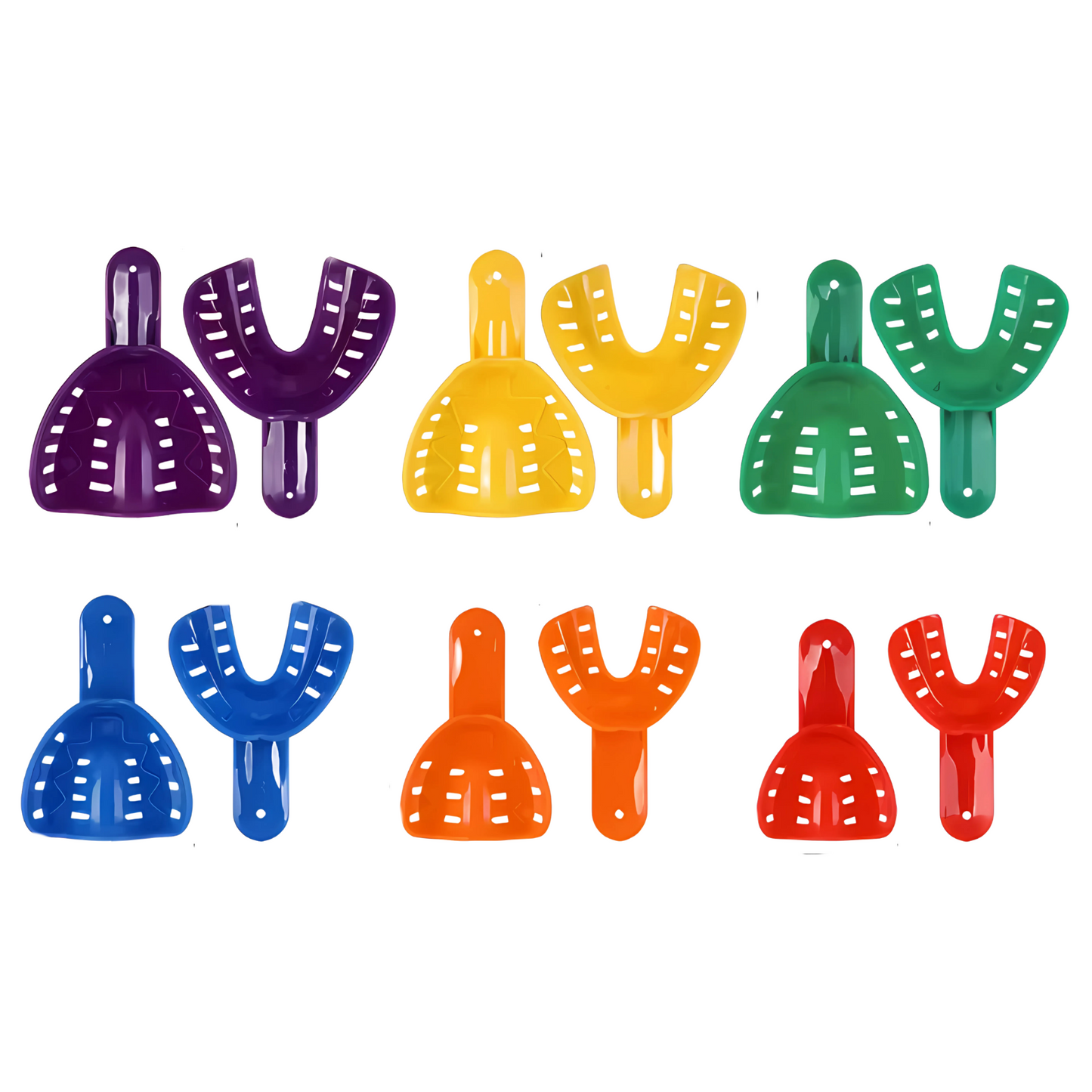 Kit de 12 cubetas de impresión pediátricas (acrílicas)